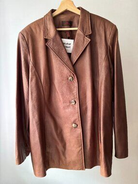 1990s Brown Leather Danier Jacket | Made in Canada